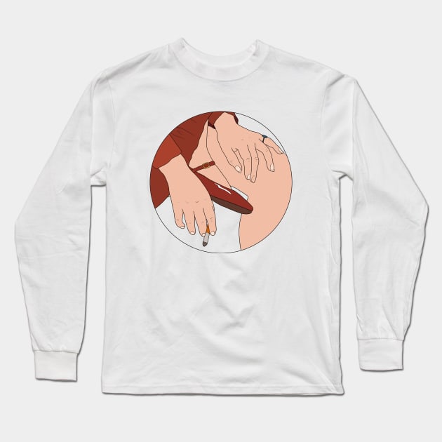 cigarette in hands Long Sleeve T-Shirt by Mashas01ar